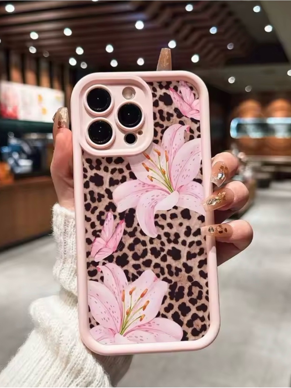 Pink Leopard Floral Phone Case - Protective Stylish Cover
